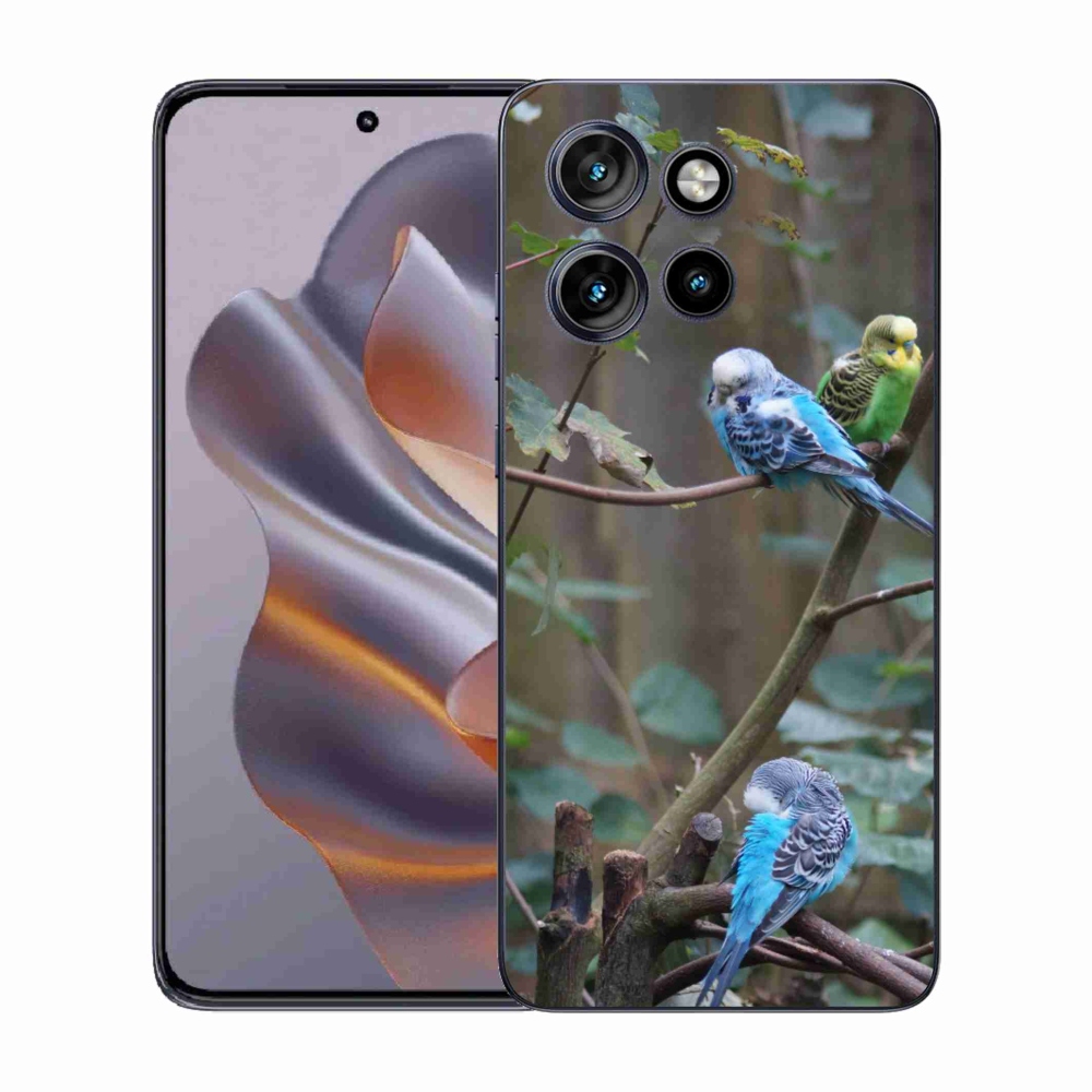 Gélový kryt mmCase na Motorola Edge 50 Neo - papagáje na vetve