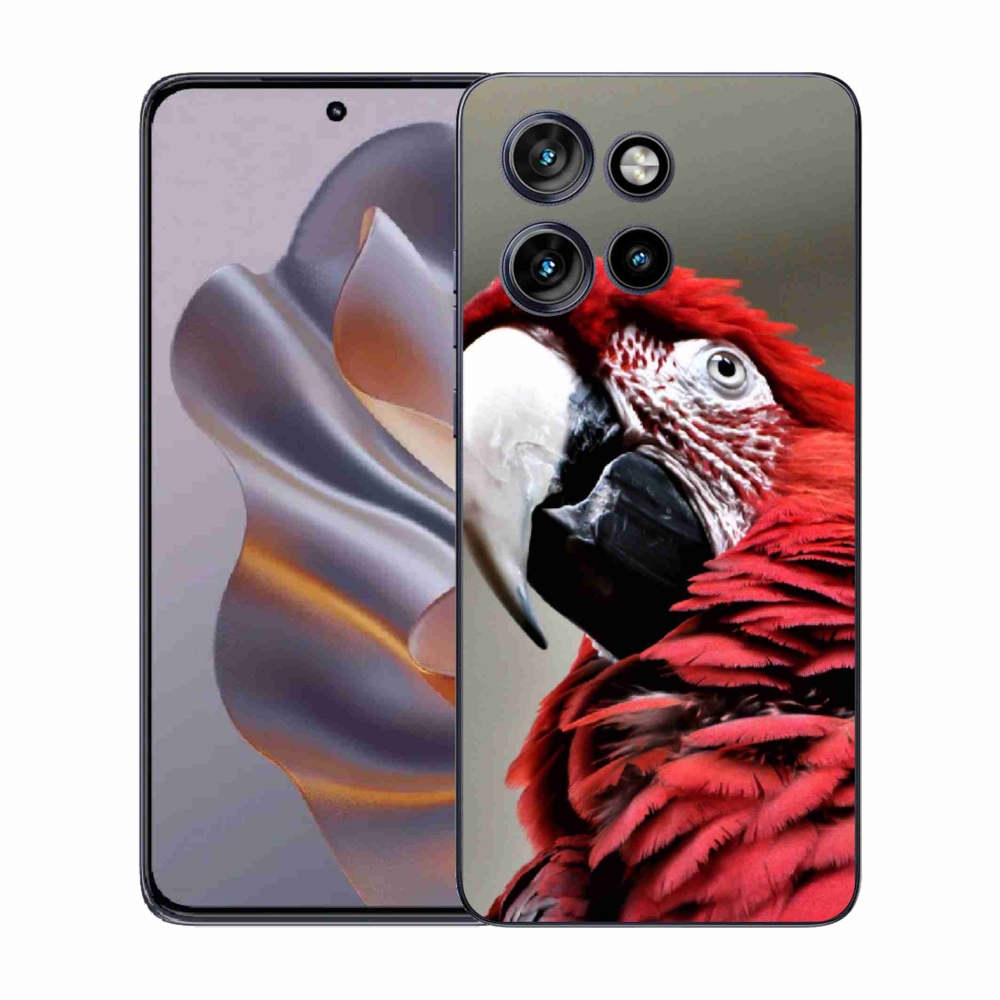 Gélový kryt mmCase na Motorola Edge 50 Neo - papagáj ara červený