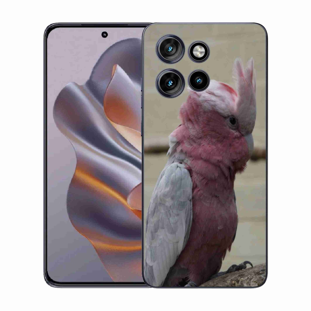 Gélový kryt mmCase na Motorola Edge 50 Neo - papagáj kakadu ružový