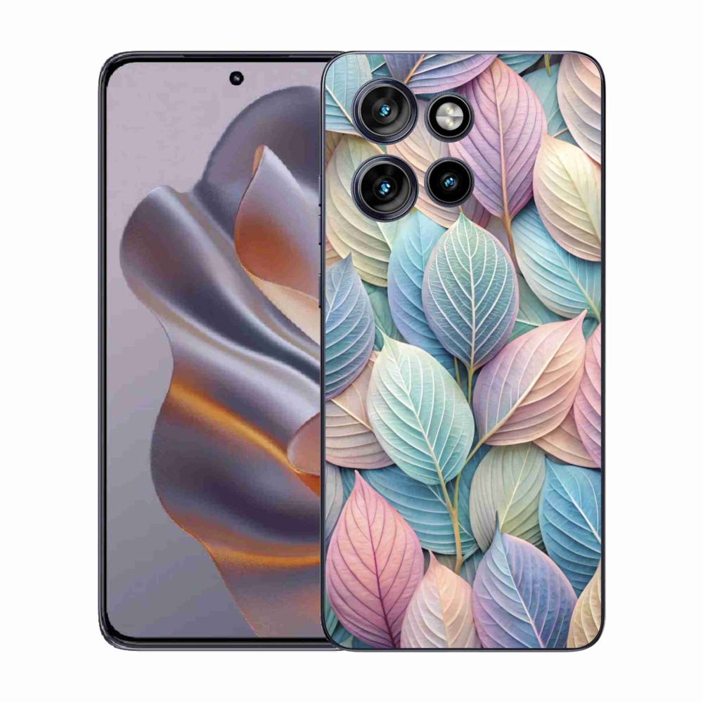Gélový kryt mmCase na Motorola Edge 50 Neo - pastelové listy