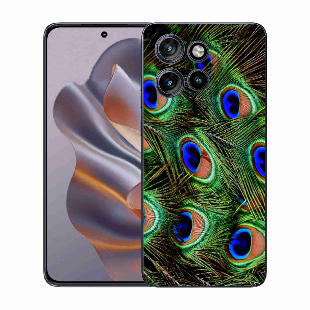 Gélový kryt mmCase na Motorola Edge 50 Neo - pávie perie