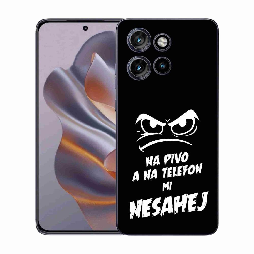 Gélový kryt mmCase na Motorola Edge 50 Neo - pivný motív 2 čierne pozadie