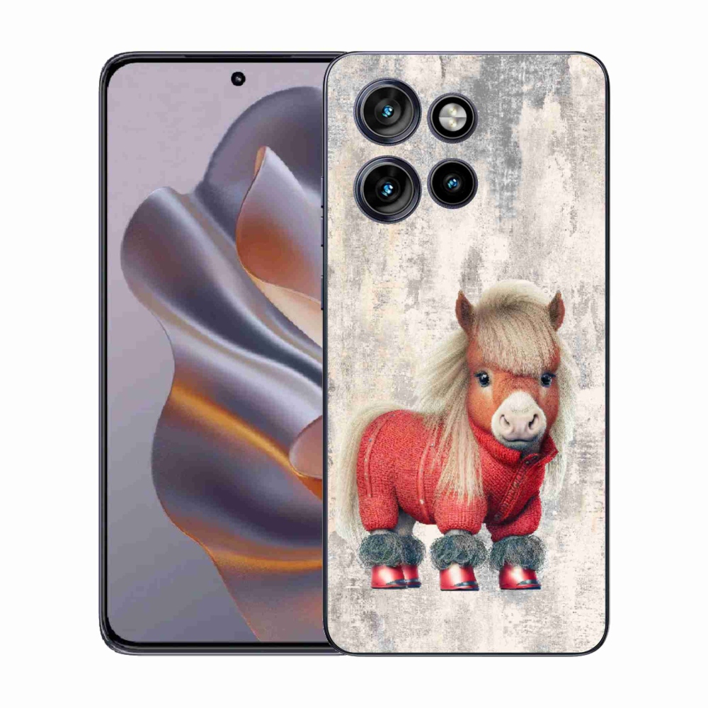 Gélový kryt mmCase na Motorola Edge 50 Neo - poník vo svetri