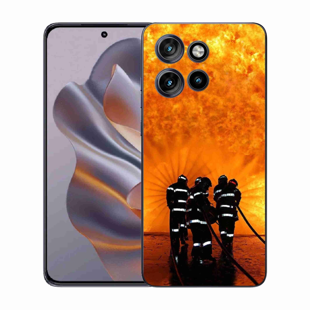 Gélový kryt mmCase na Motorola Edge 50 Neo - požiar
