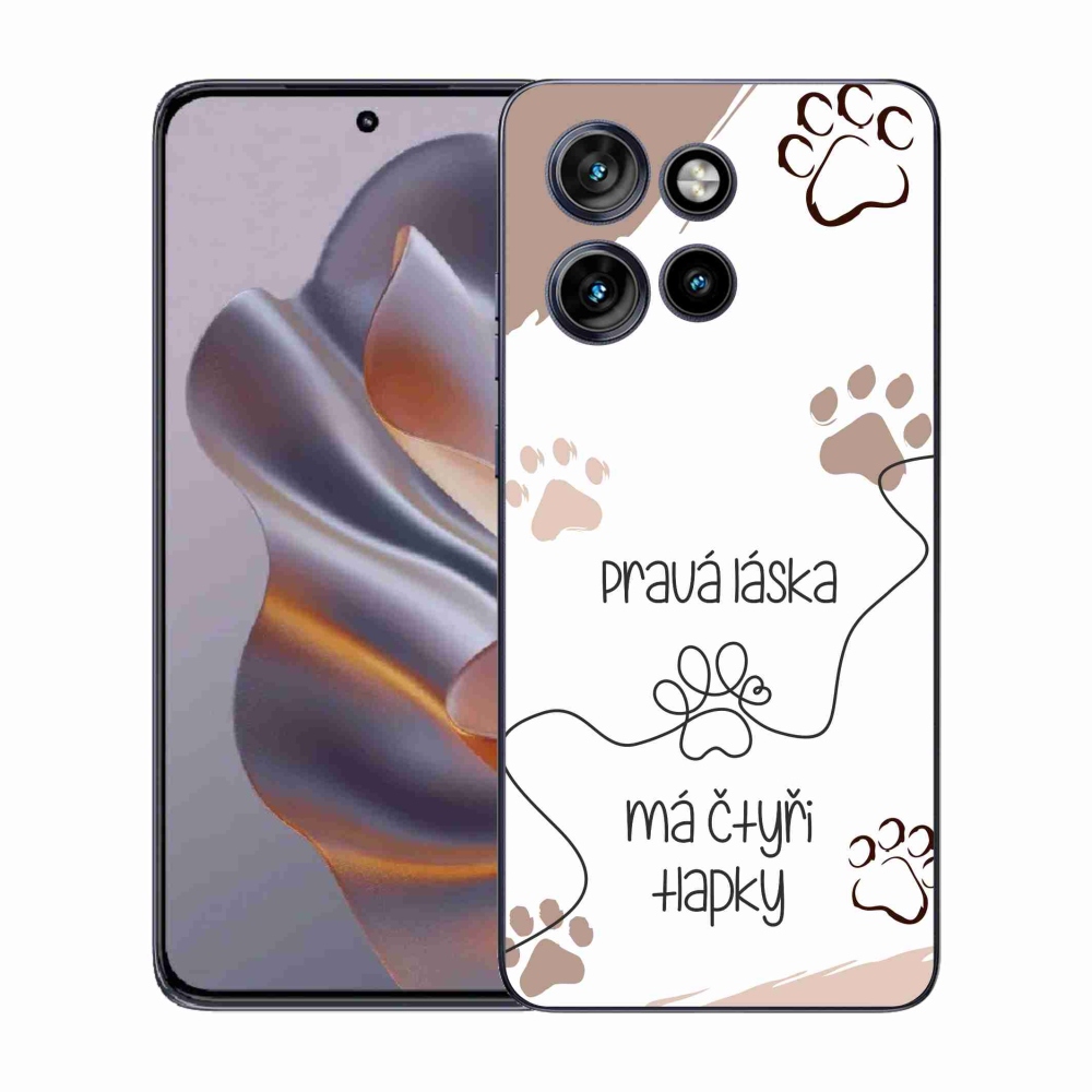 Gélový kryt mmCase na Motorola Edge 50 Neo - psí motív 1 biele pozadie