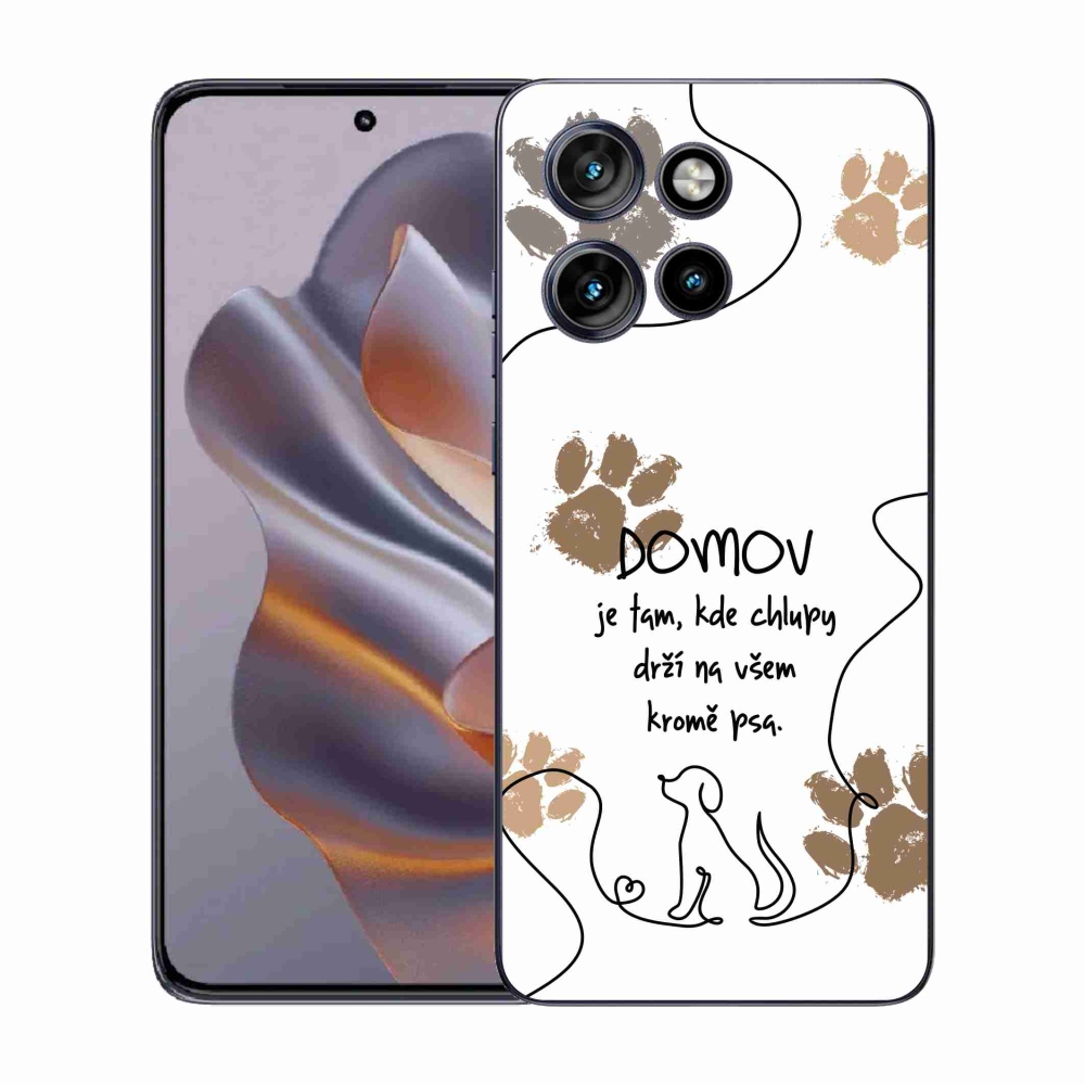 Gélový kryt mmCase na Motorola Edge 50 Neo - psí motív biele pozadie