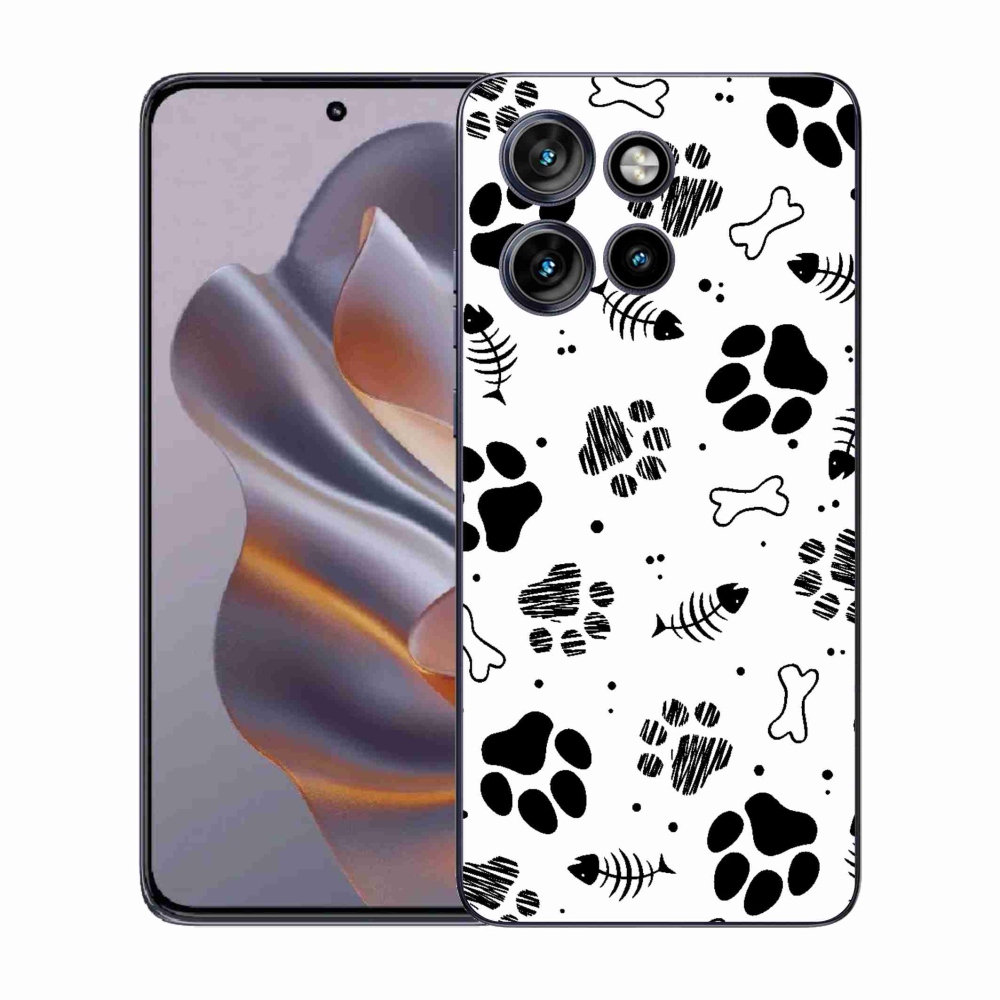 Gélový kryt mmCase na Motorola Edge 50 Neo - psie labky 1