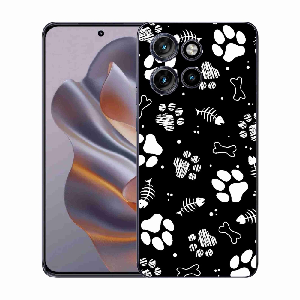 Gélový kryt mmCase na Motorola Edge 50 Neo - psie labky