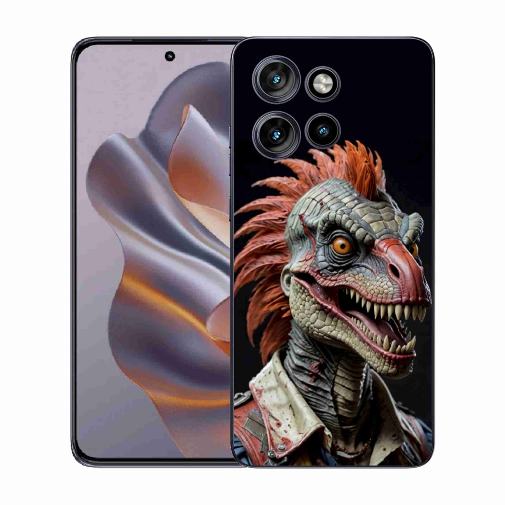 Gélový kryt mmCase na Motorola Edge 50 Neo - punk dinosaurus