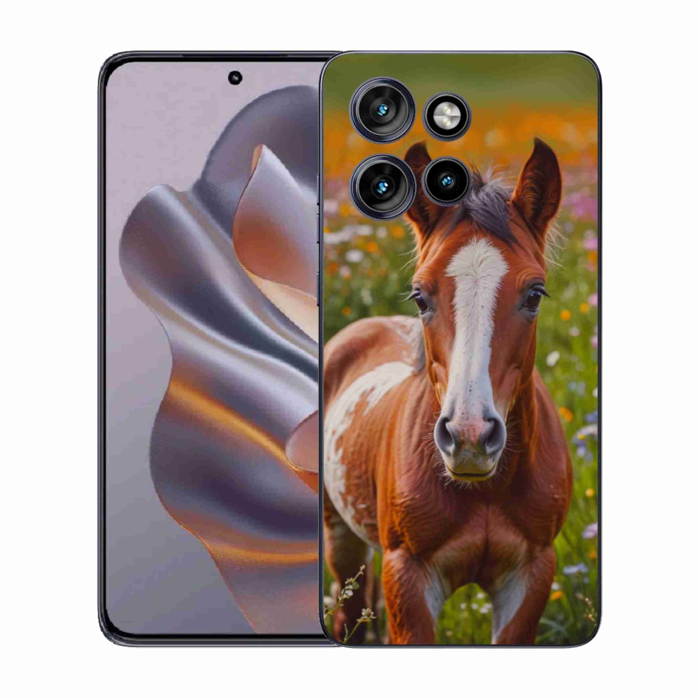 Gélový kryt mmCase na Motorola Edge 50 Neo - roztomilé žriebä