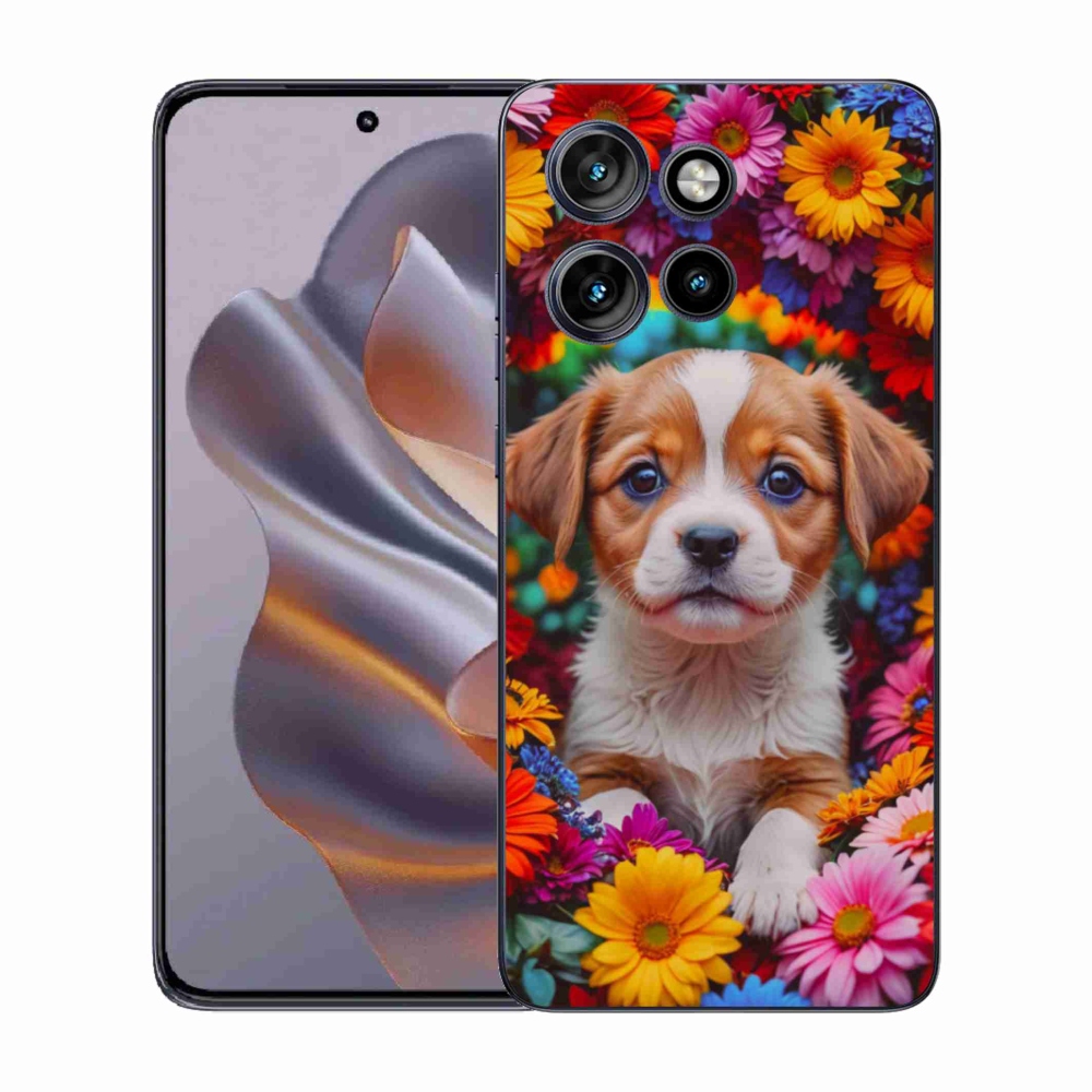 Gélový kryt mmCase na Motorola Edge 50 Neo - roztomilé šteňa