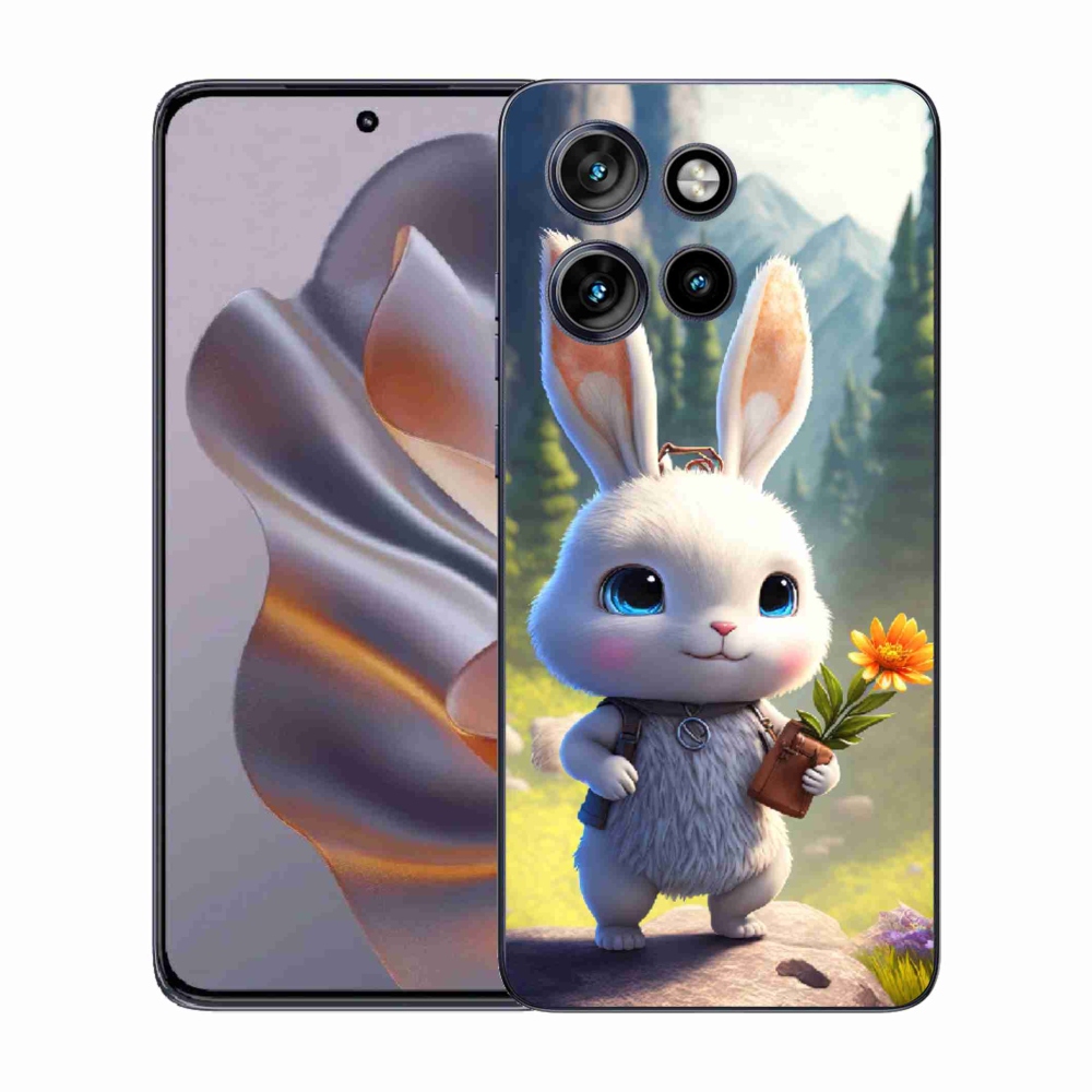Gélový kryt mmCase na Motorola Edge 50 Neo - roztomilý zajačik