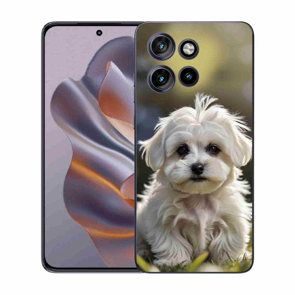 Gélový kryt mmCase na Motorola Edge 50 Neo - roztomilý maltézsky psík