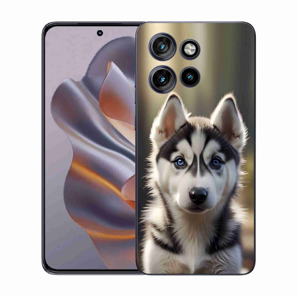 Gélový kryt mmCase na Motorola Edge 50 Neo - roztomilý sibírsky husky