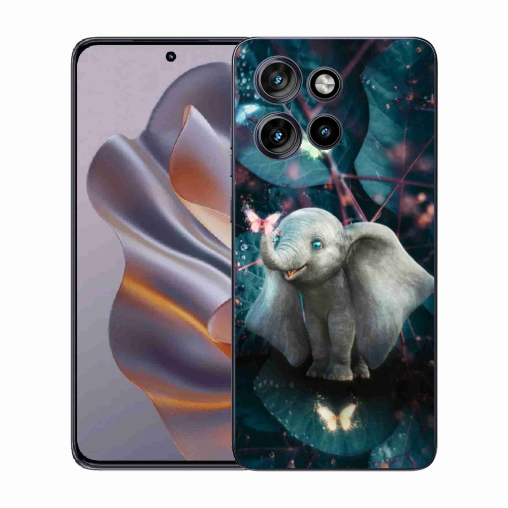 Gélový kryt mmCase na Motorola Edge 50 Neo - roztomilý slon