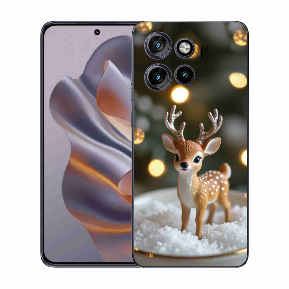 Gélový kryt mmCase na Motorola Edge 50 Neo - roztomilý vianočný jeleň