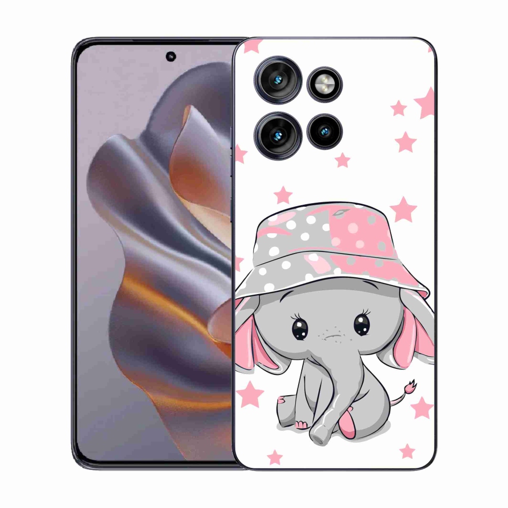 Gélový kryt mmCase na Motorola Edge 50 Neo - ružový slon