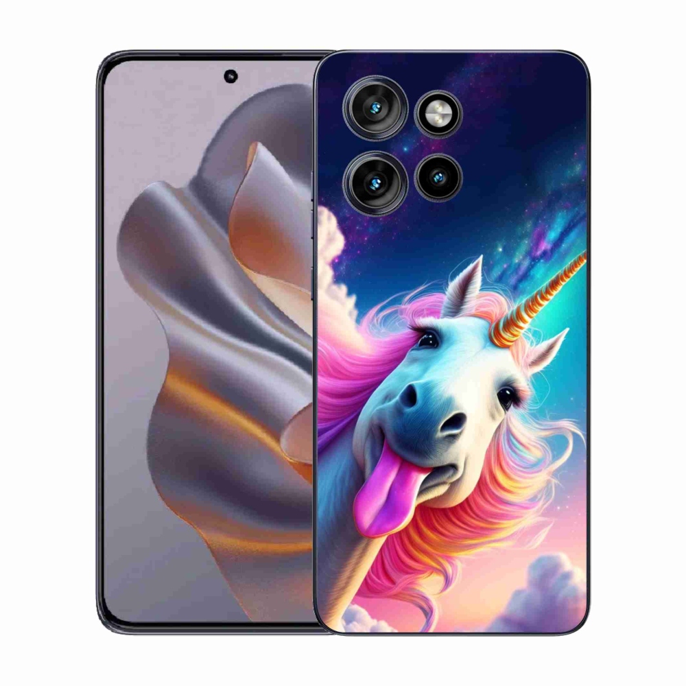Gélový kryt mmCase na Motorola Edge 50 Neo - šialený jednorožec