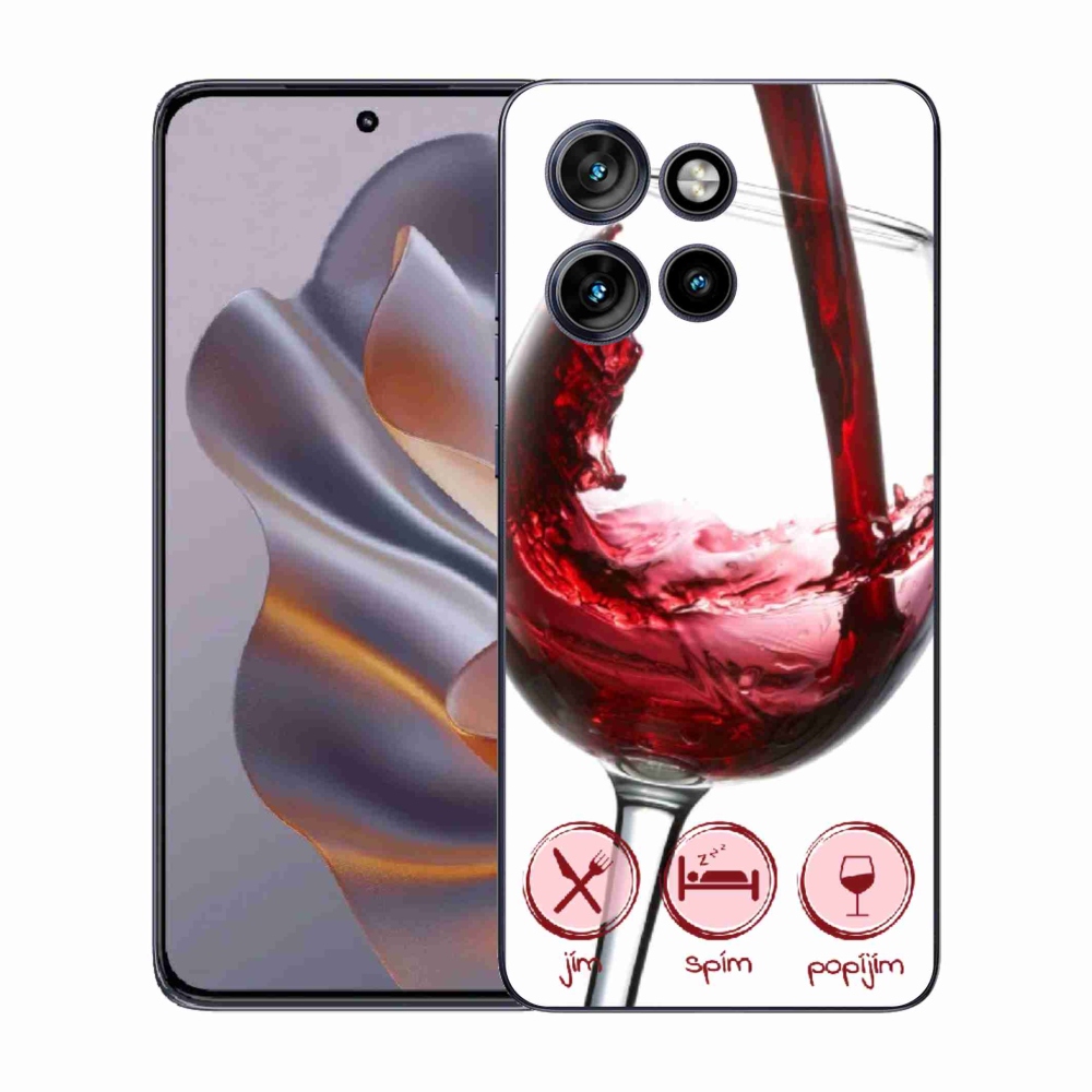 Gélový kryt mmCase na Motorola Edge 50 Neo - pohár vína červené