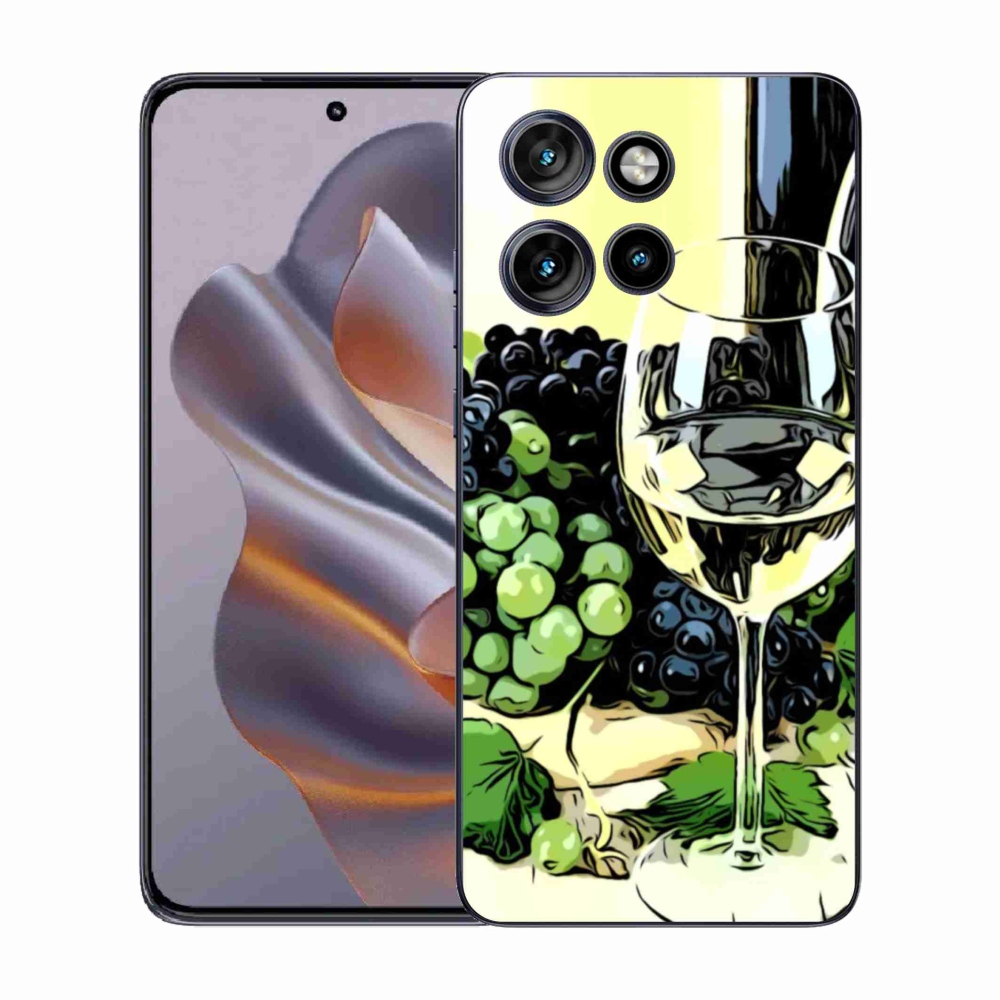 Gélový kryt mmCase na Motorola Edge 50 Neo - pohár vína