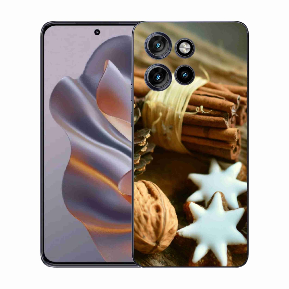 Gélový kryt mmCase na Motorola Edge 50 Neo - škorica a perníčky