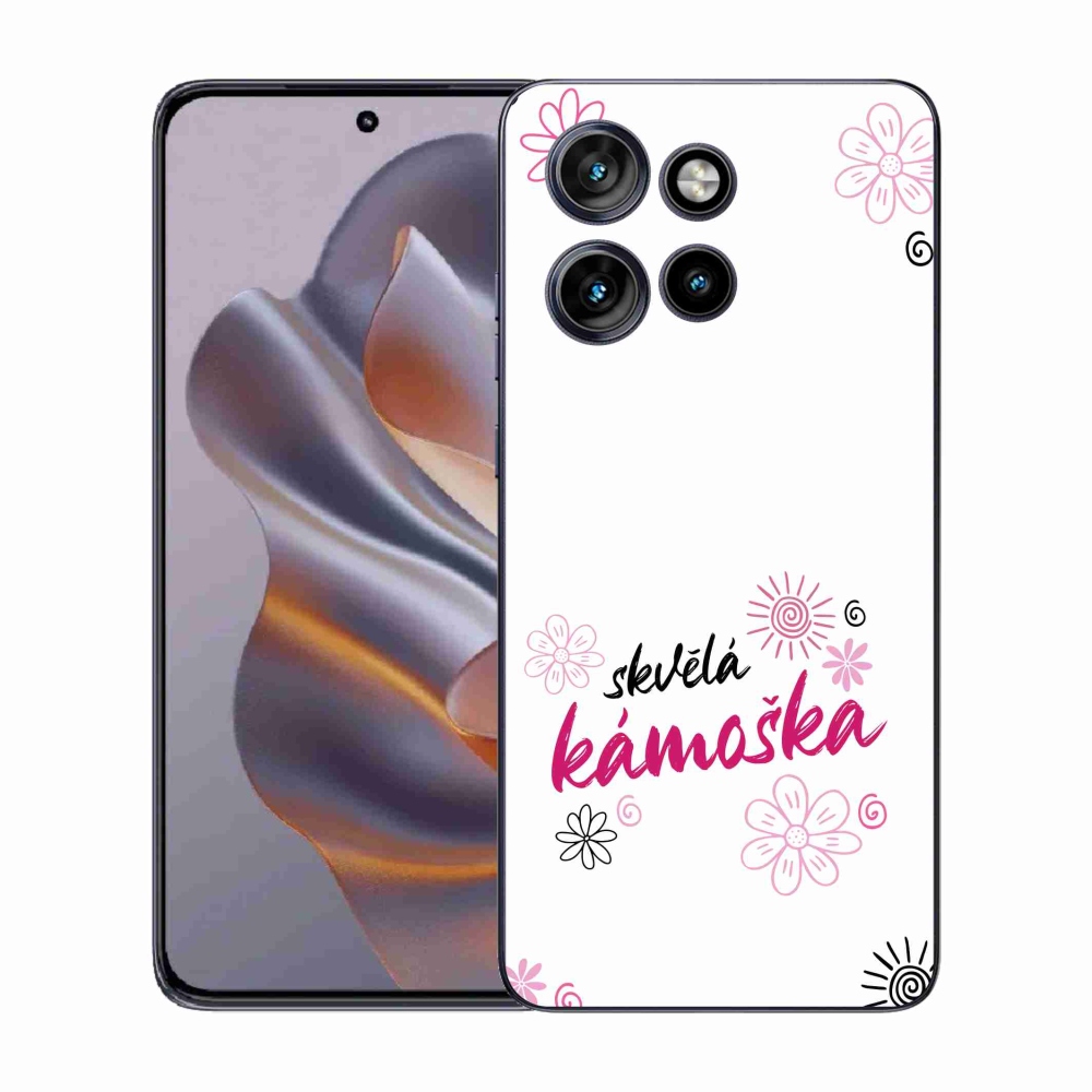 Gélový kryt mmCase na Motorola Edge 50 Neo - skvelá kamoška biele pozadie