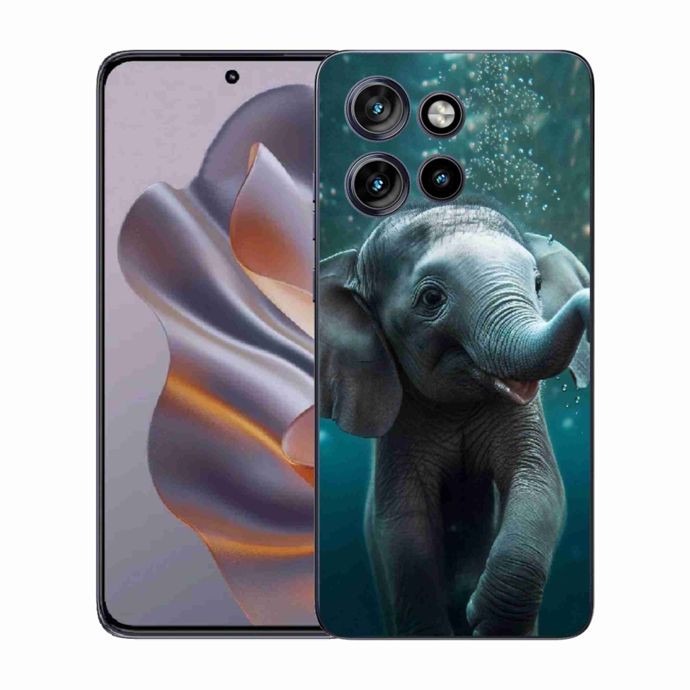 Gélový kryt mmCase na Motorola Edge 50 Neo - sloník pod vodou