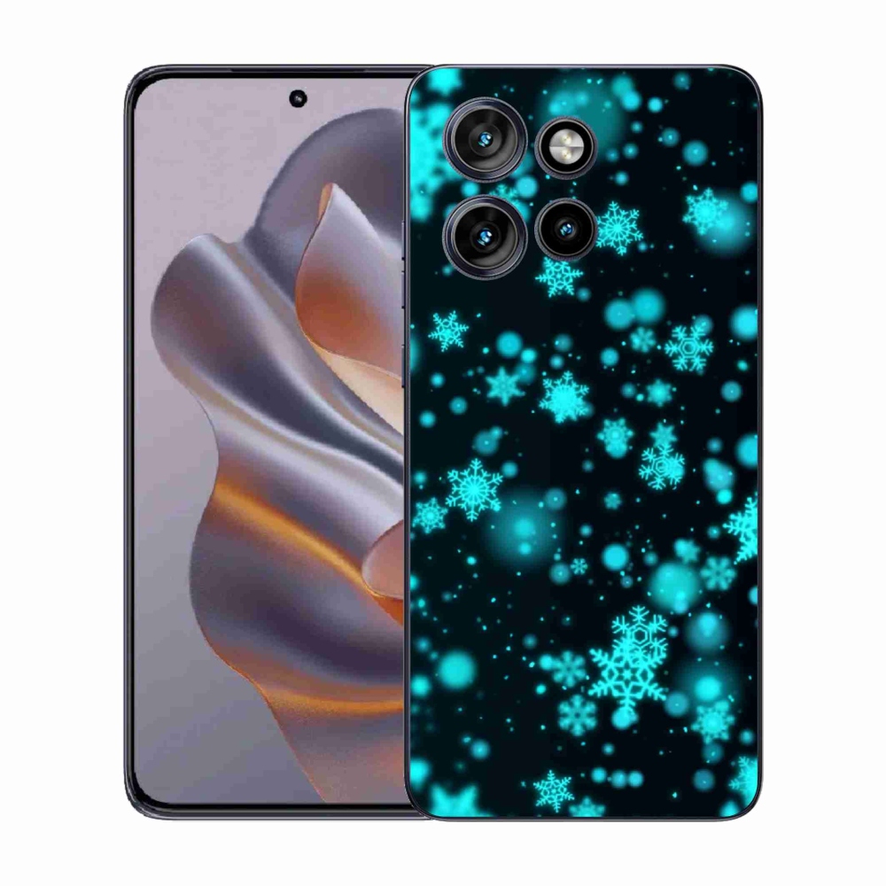 Gélový kryt mmCase na Motorola Edge 50 Neo - snehové vločky 1