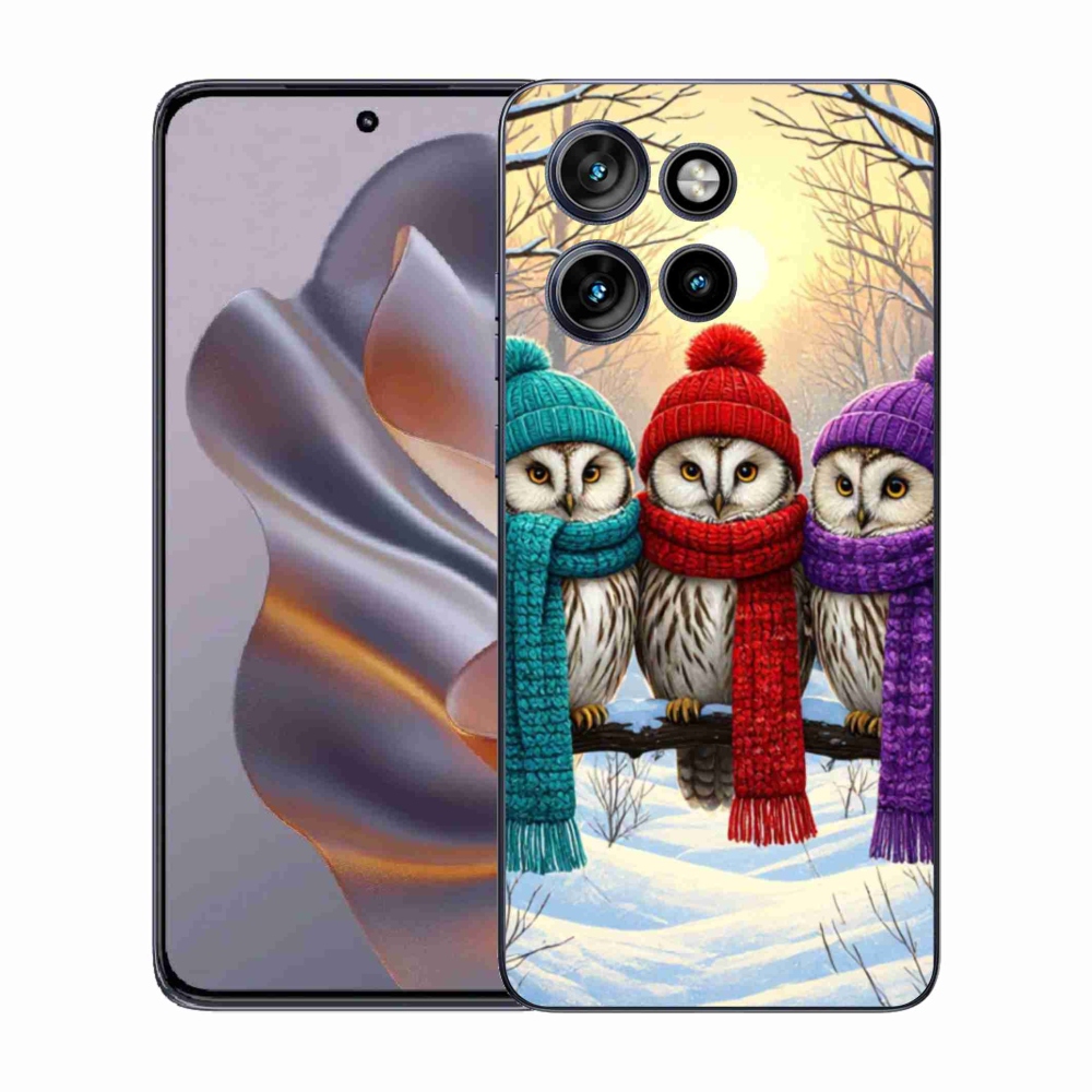 Gélový kryt mmCase na Motorola Edge 50 Neo - soví priatelia