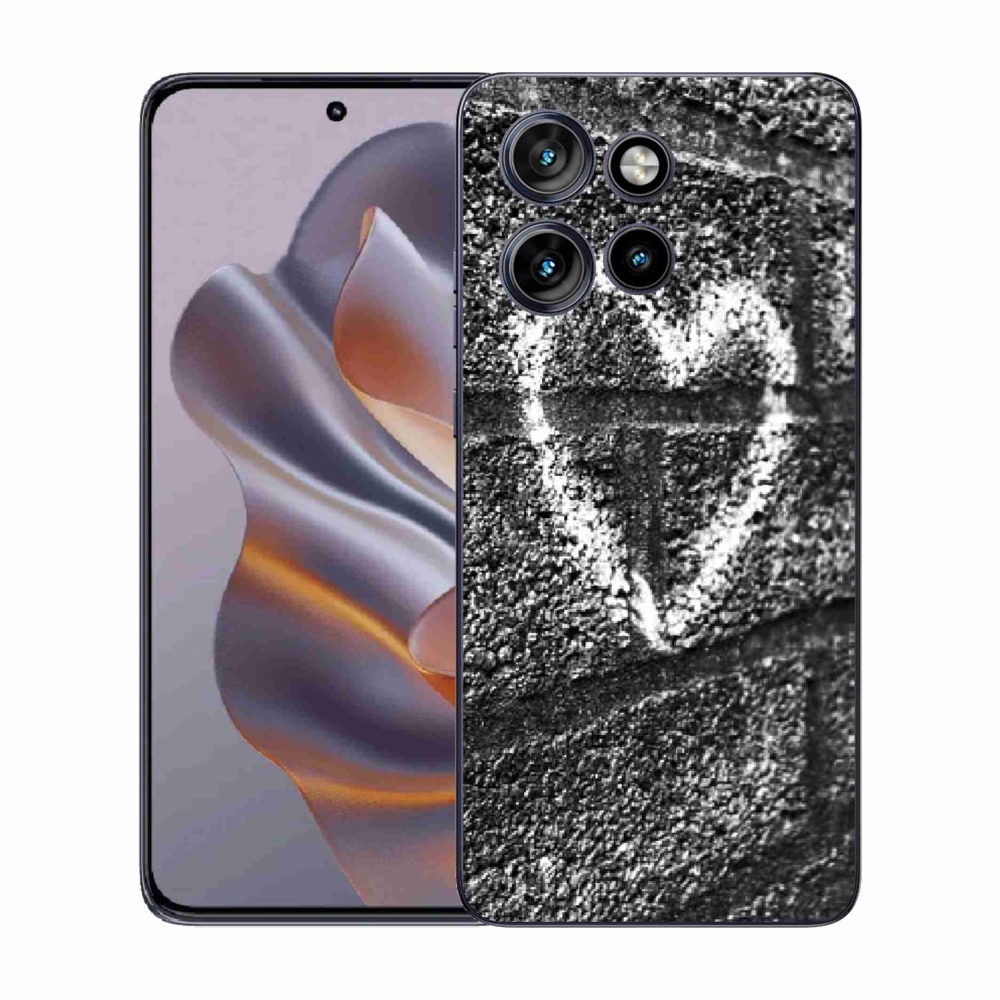 Gélový kryt mmCase na Motorola Edge 50 Neo - srdce na stene