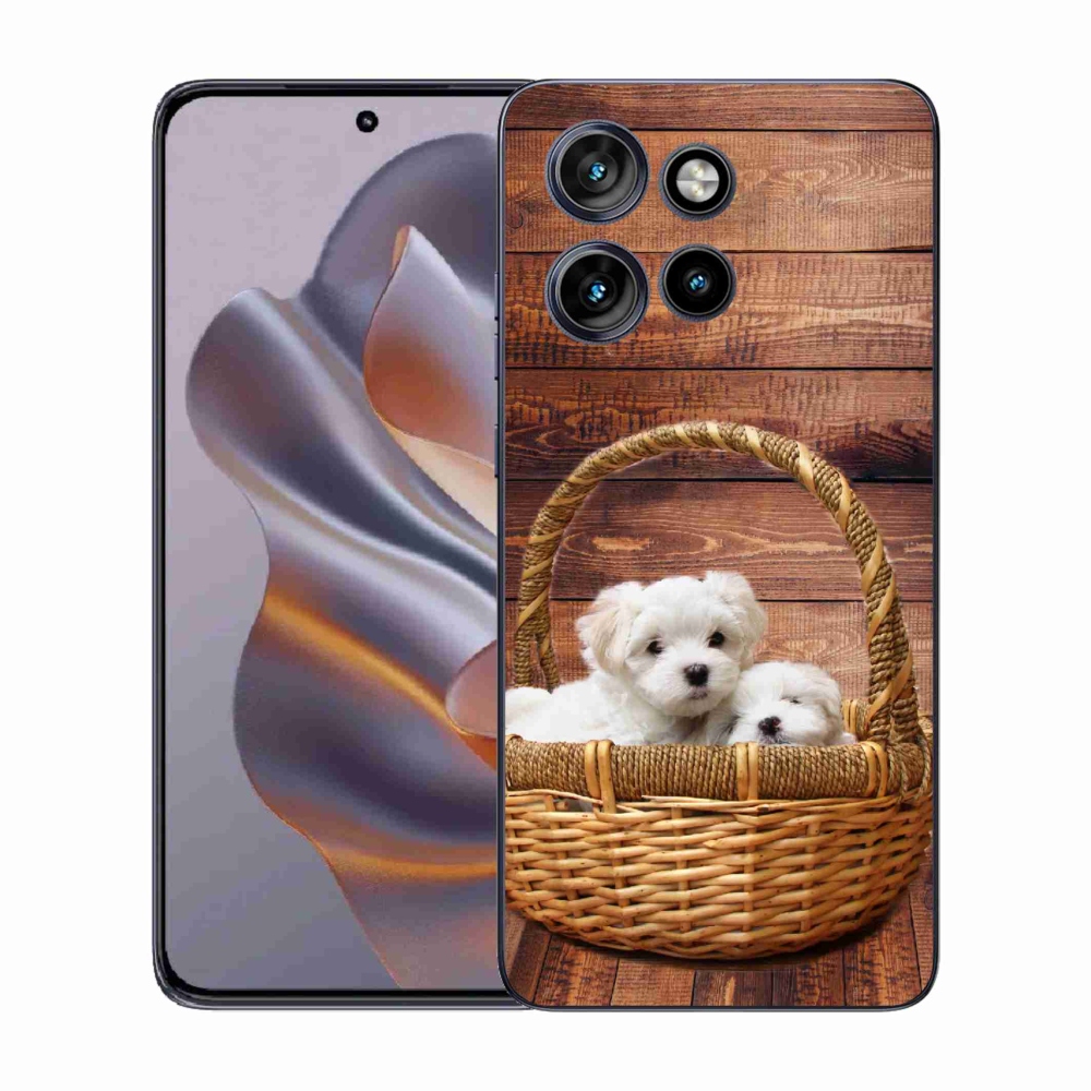 Gélový kryt mmCase na Motorola Edge 50 Neo - šteniatka