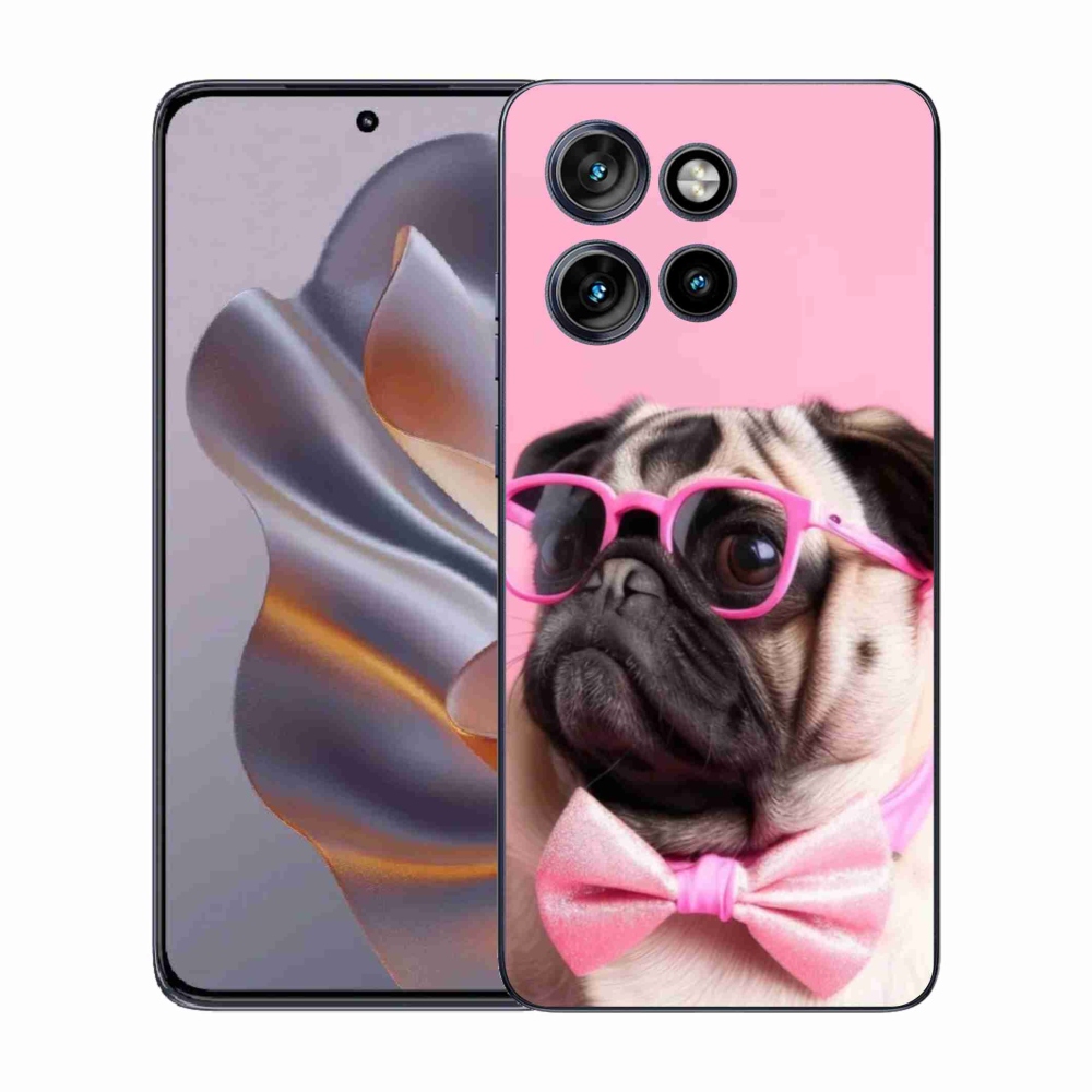 Gélový kryt mmCase na Motorola Edge 50 Neo - štýlový mops