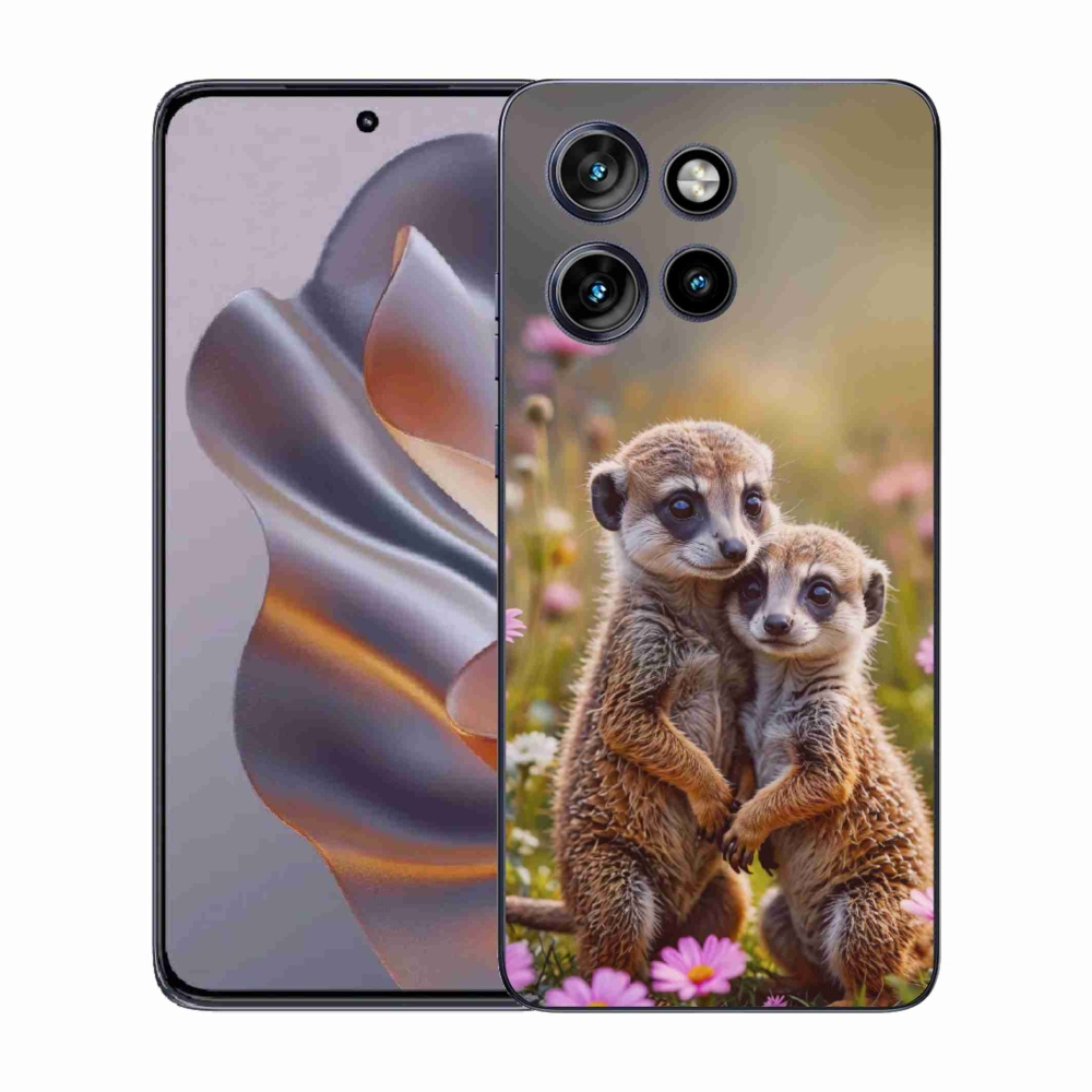 Gélový kryt mmCase na Motorola Edge 50 Neo - surikatí duo