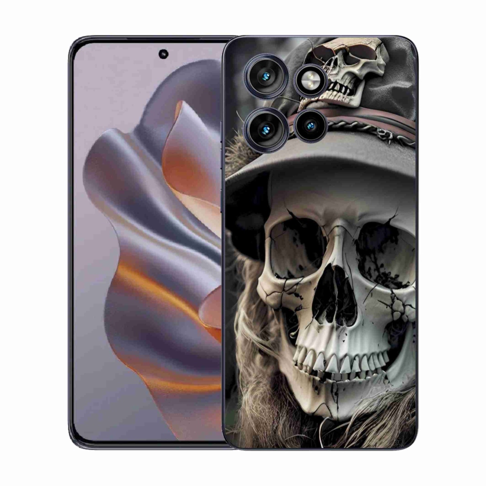 Gélový kryt mmCase na Motorola Edge 50 Neo - temná lebka