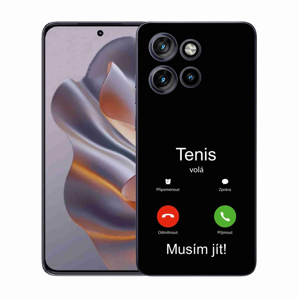 Gélový kryt mmCase na Motorola Edge 50 Neo - tenis volá čierne pozadie