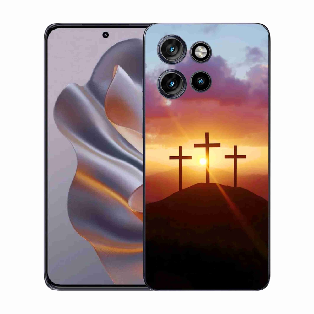 Gélový kryt mmCase na Motorola Edge 50 Neo - tri kríža