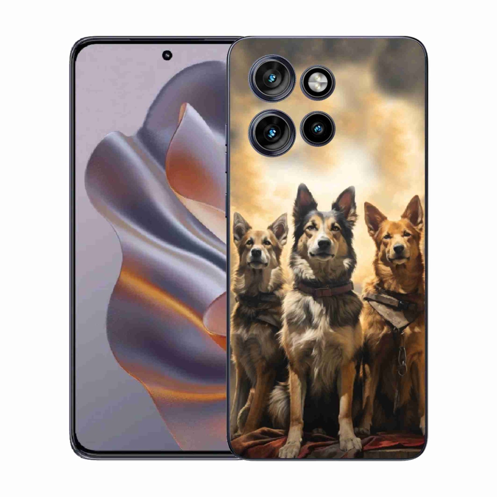 Gélový kryt mmCase na Motorola Edge 50 Neo - tri psy