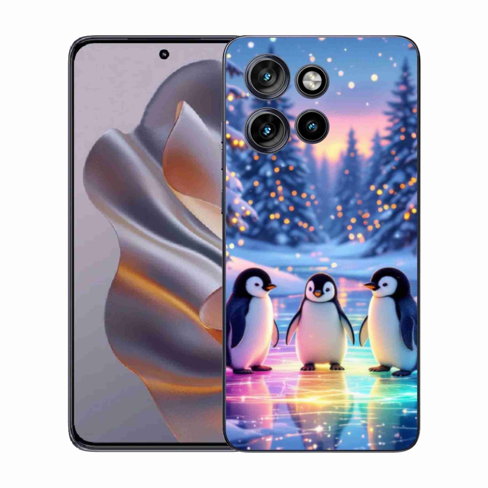 Gélový kryt mmCase na Motorola Edge 50 Neo - tučniaky