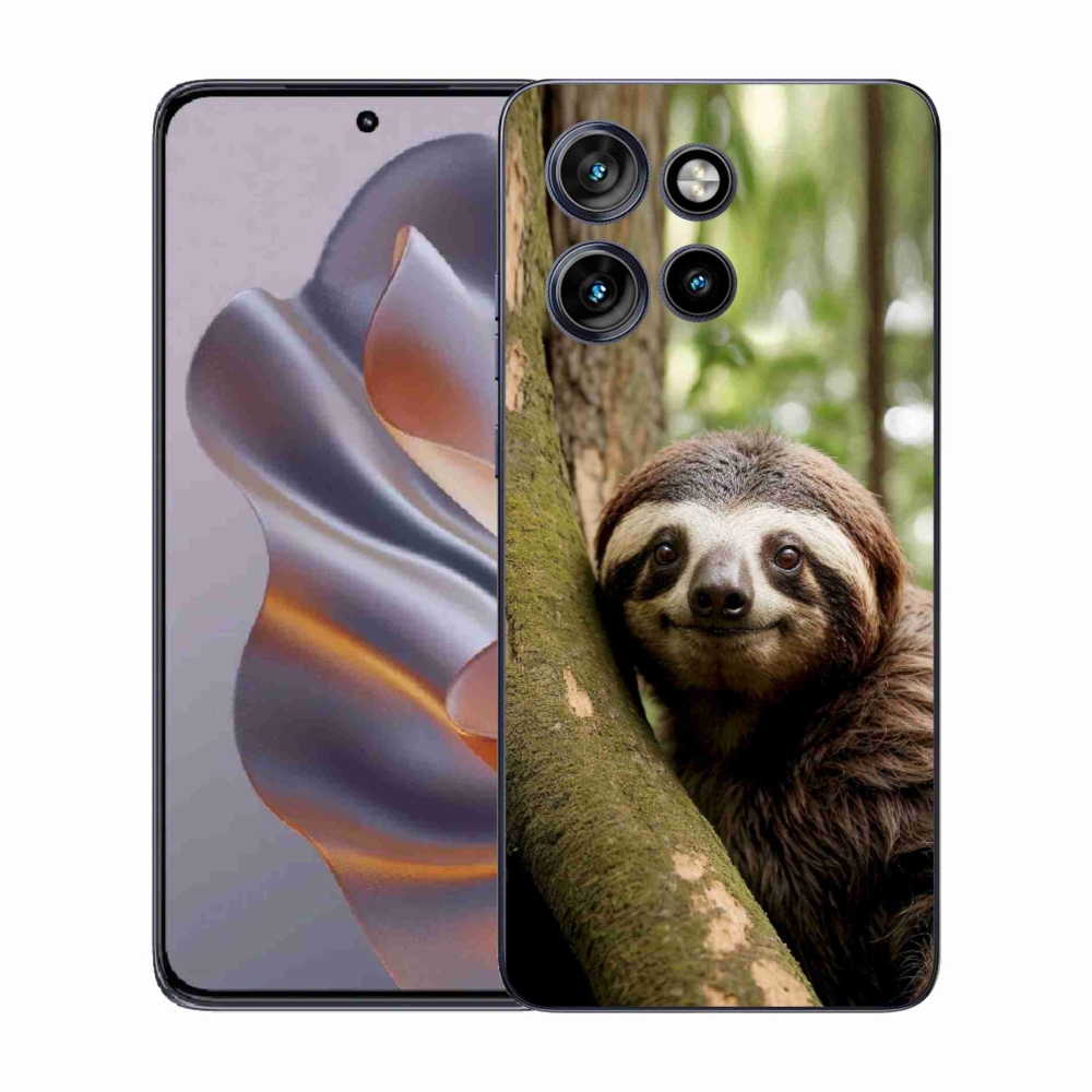 Gélový kryt mmCase na Motorola Edge 50 Neo - usmievavý leňochod