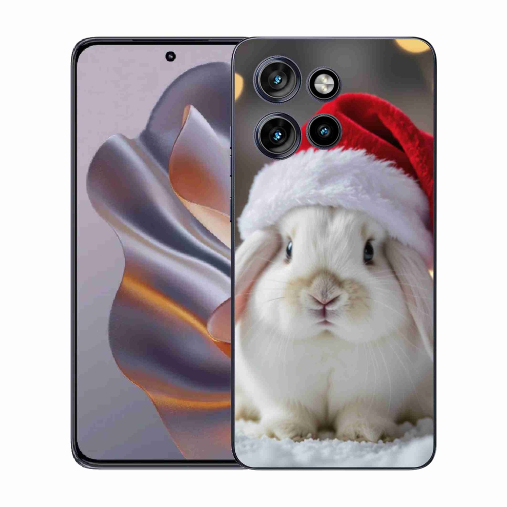 Gélový kryt mmCase na Motorola Edge 50 Neo - vianočný králik