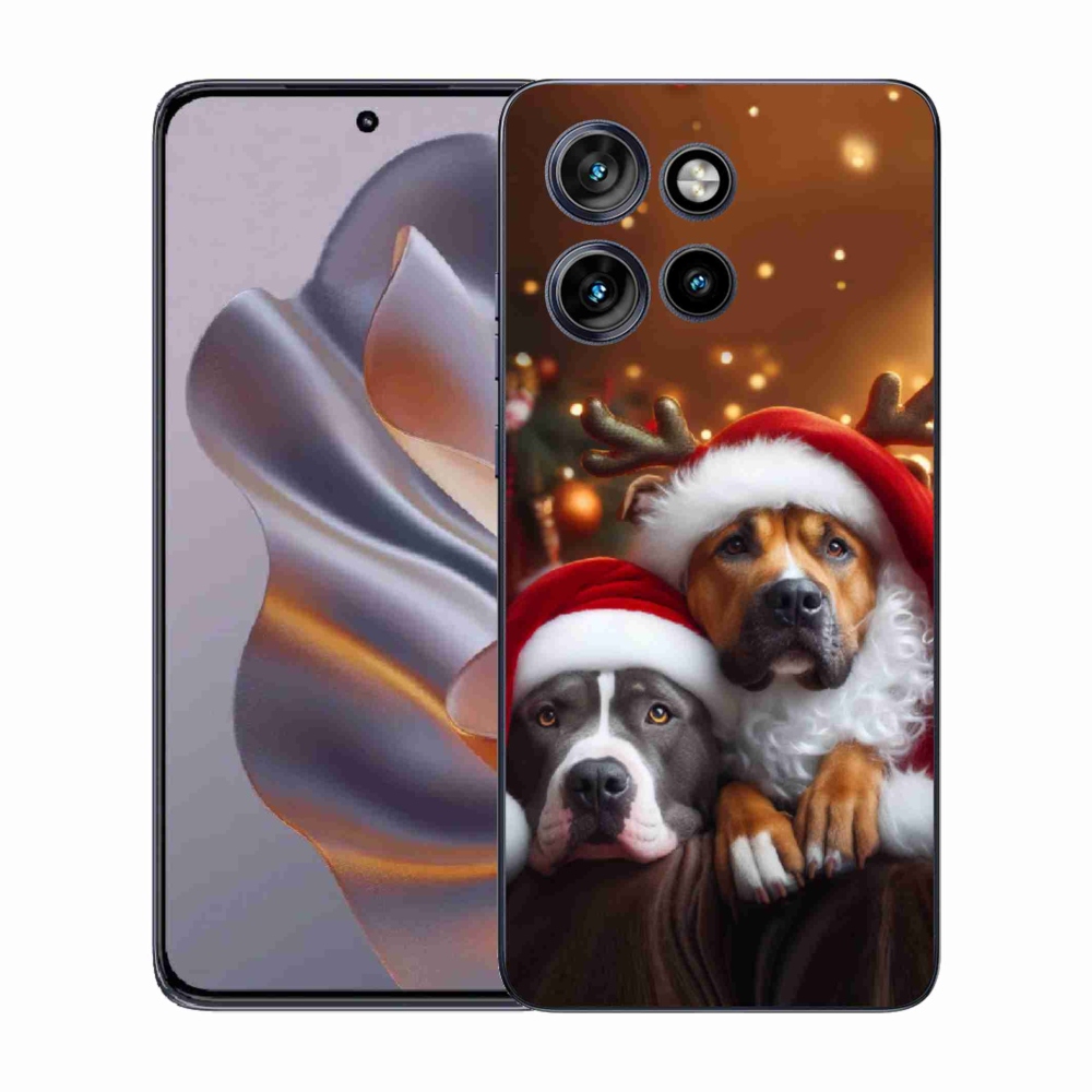 Gélový kryt mmCase na Motorola Edge 50 Neo - vianočné psy