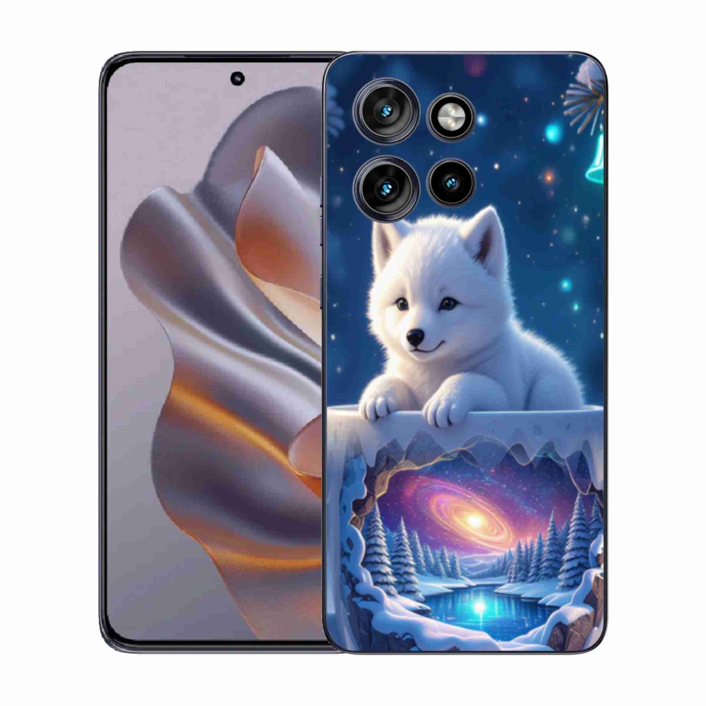 Gélový kryt mmCase na Motorola Edge 50 Neo - vianočné šteňa