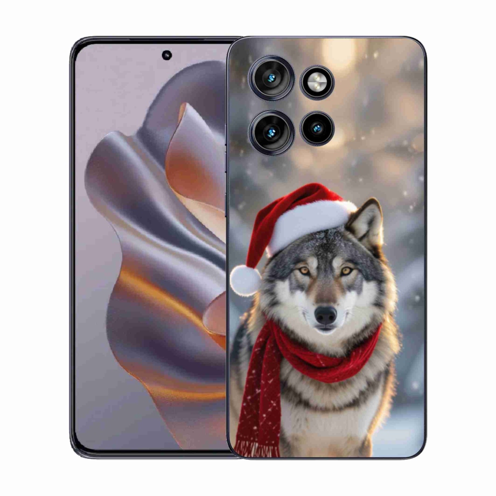 Gélový kryt mmCase na Motorola Edge 50 Neo - vianočný vlk