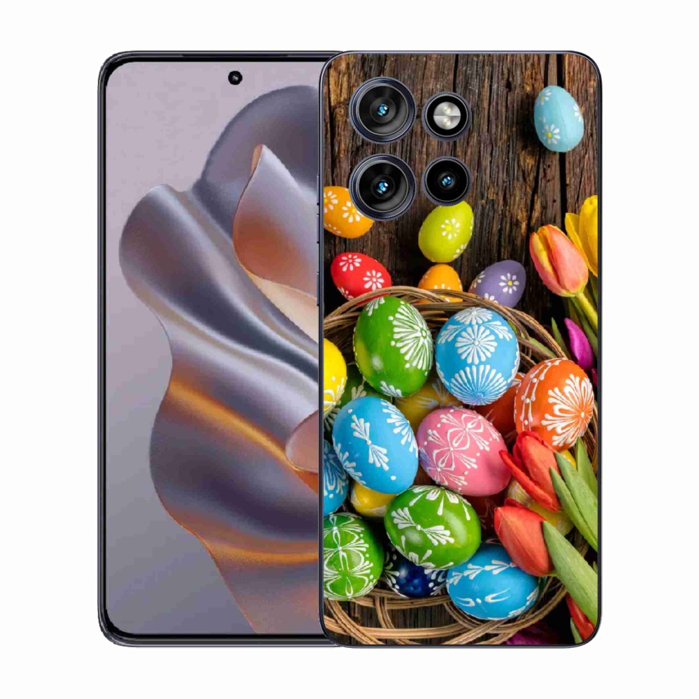 Gélový kryt mmCase na Motorola Edge 50 Neo - veľkonočné vajíčka