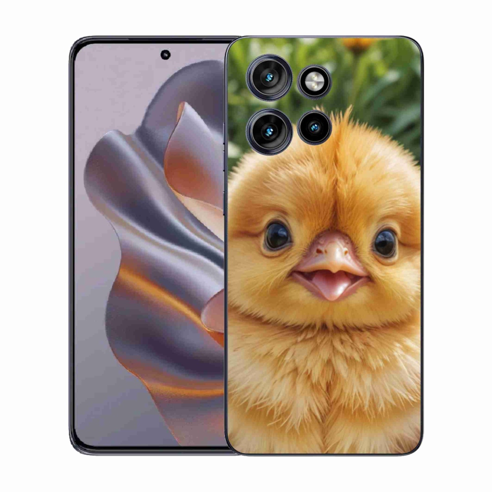 Gélový kryt mmCase na Motorola Edge 50 Neo - veselé kuriatko