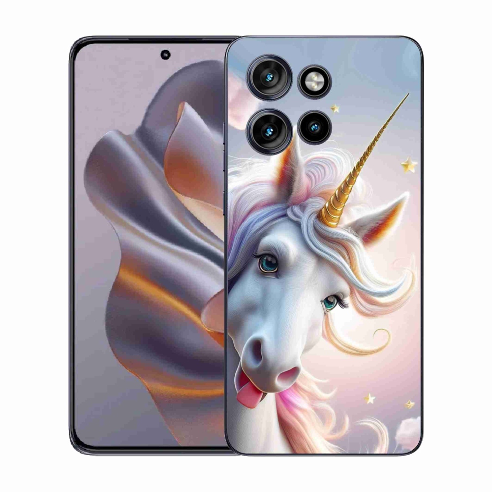 Gélový kryt mmCase na Motorola Edge 50 Neo - veselý jednorožec