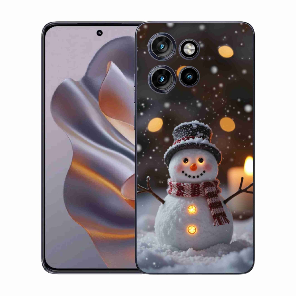 Gélový kryt mmCase na Motorola Edge 50 Neo - veselý snehuliak