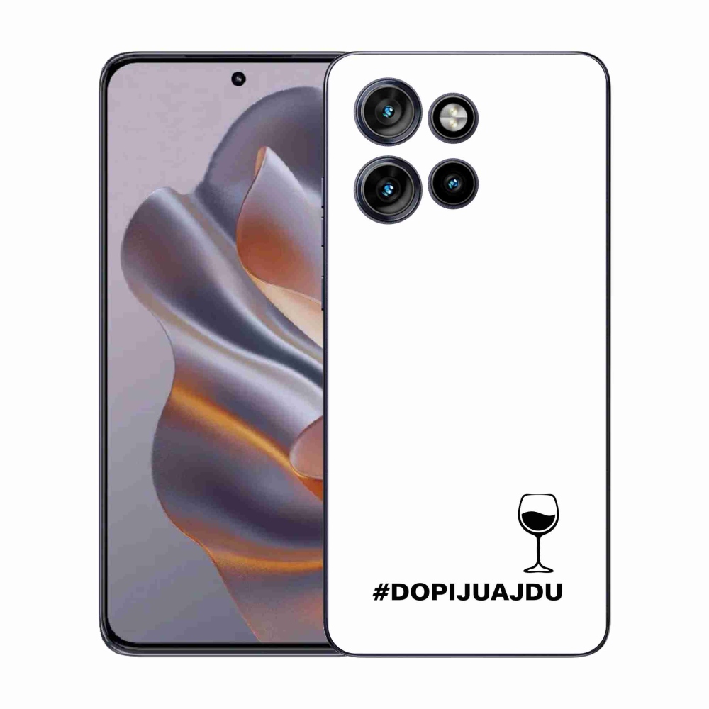 Gélový kryt mmCase na Motorola Edge 50 Neo - vínny motív biele pozadie