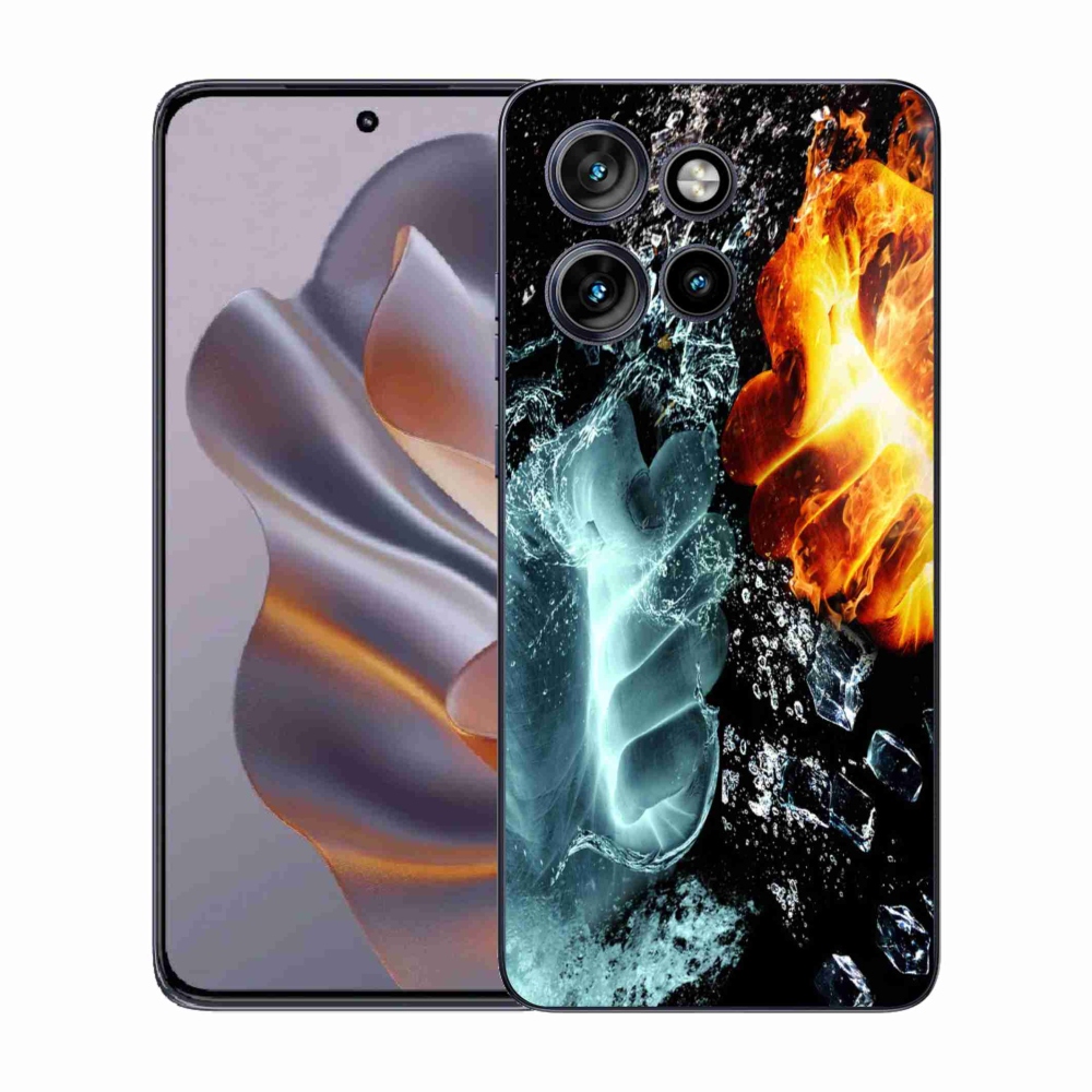 Gélový kryt mmCase na Motorola Edge 50 Neo - voda a oheň