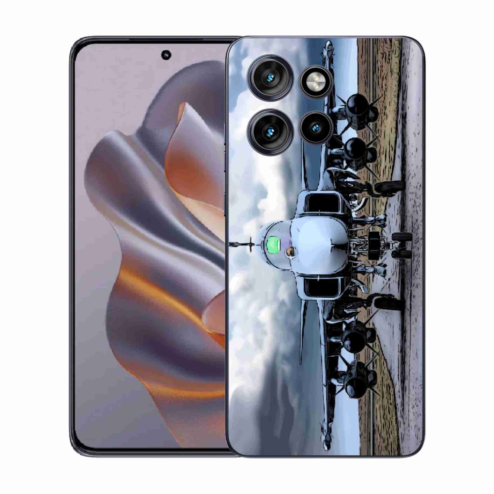 Gélový kryt mmCase na Motorola Edge 50 Neo - vojenské lietadlo